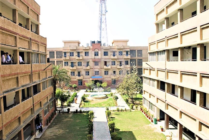 Hostel building aerial view
