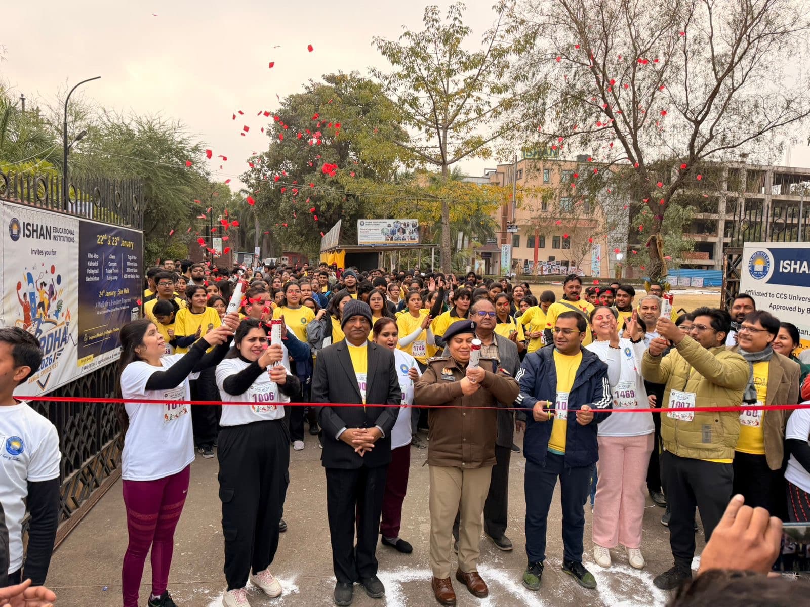 5 km Walkathon - Spardha Inter-College Sports Fest at Ishan Ayurvedic Medical College & Research Centre