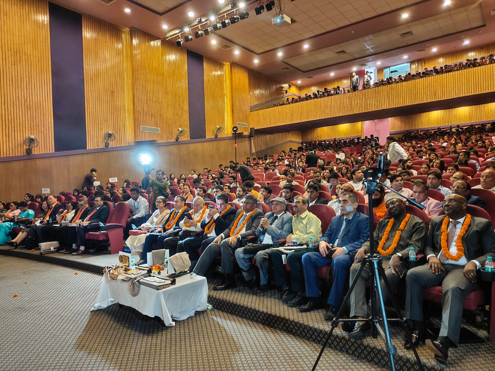 Cultural performance on auditorium stage