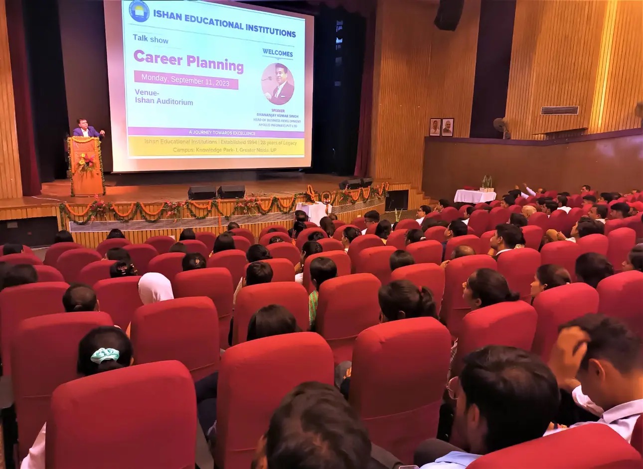 Auditorium main hall with seating and stage